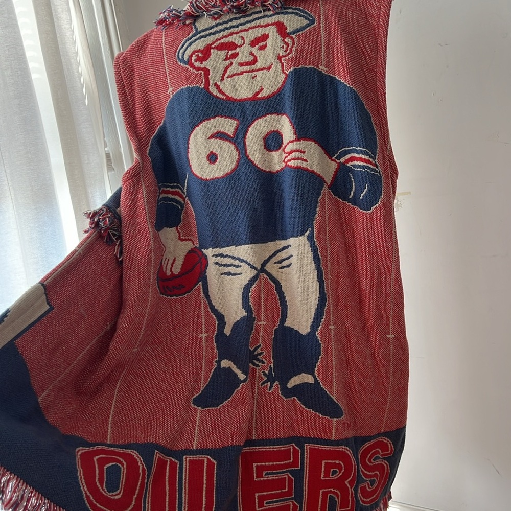 Vintage Houston Oilers Duster/ long vest. Cimarron by Raggs Plus